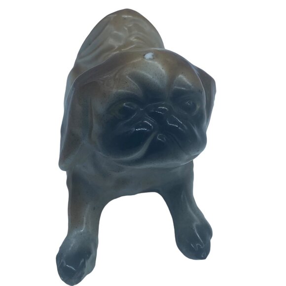 Vtg Pekingese Pug Dog Figurine Handcrafted In Japan Ceramic 2.5"x3.5" - Picture 2 of 11